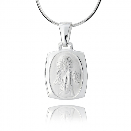 Srebrny medalik z aniołkiem 158152