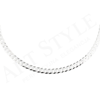 Srebrny Łańcuszek typu Pancerka 50cm 228725